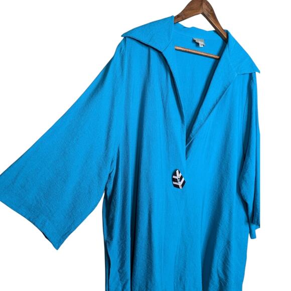 Niche Nilgun Derman Jacket Leaf Button Lagenlook Artsy Rayon Blend 3X Blazer - Picture 2 of 7